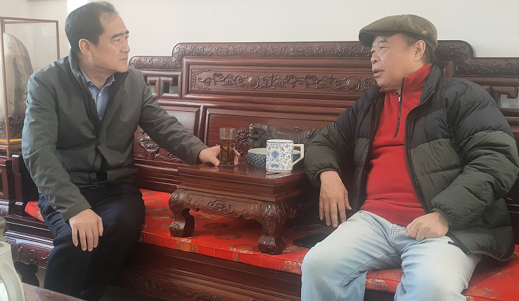 市委宣传部领导回访老雒阳